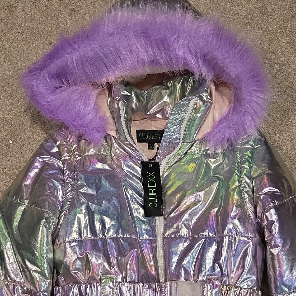 Club Exx Lavender Rainbow Metallic Snowsuit